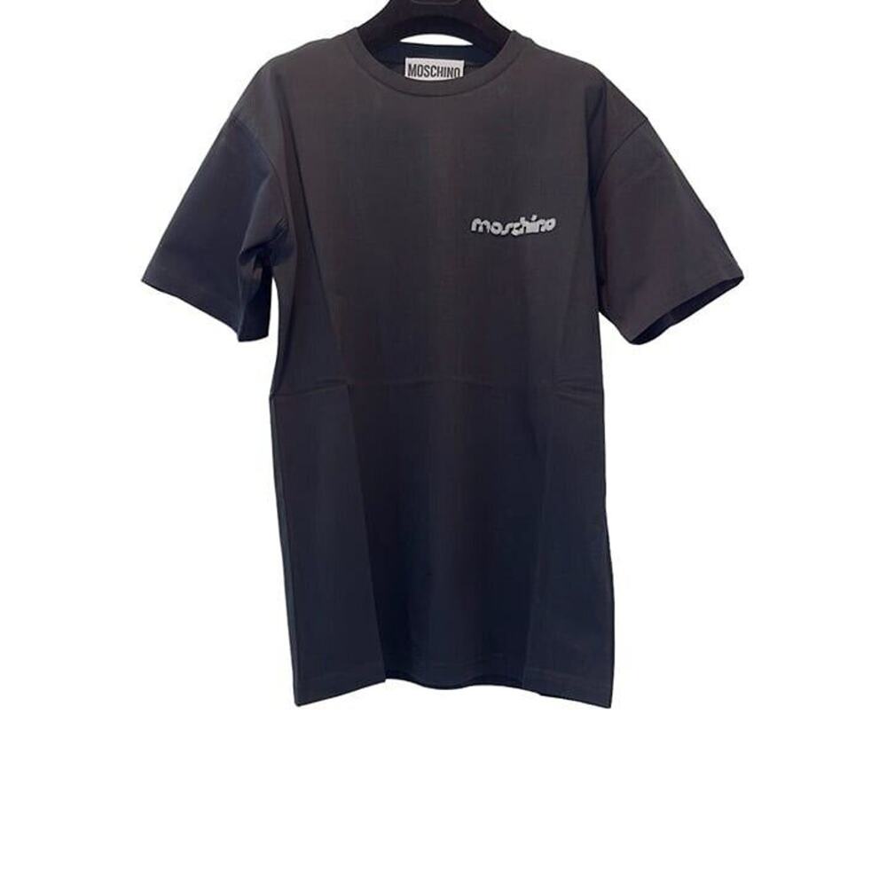 Moschino White Logo Black T Shirt